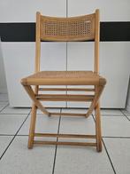 2 inklapbare houten stoelen, Huis en Inrichting, Stoelen, Ophalen, Riet of Rotan, Gebruikt, Twee