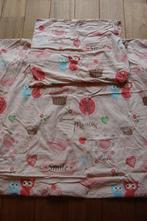 Dekbedovertrek kind flanel 1 persoons roze NIEUWSTAAT €5,95, Meisje, Dekbedovertrek, Ophalen of Verzenden, Zo goed als nieuw