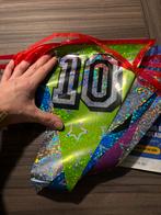 Feestelijke vlaggenlijn 10 jaar, Ophalen of Verzenden, Nieuw, Versiering, Verjaardag