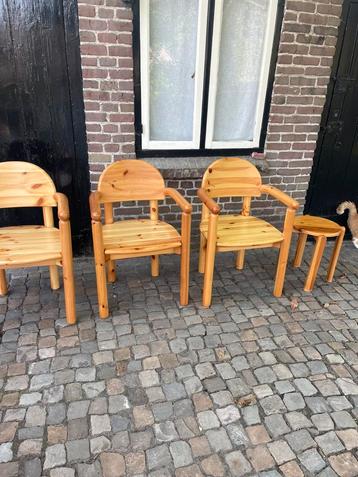 Rainer Daumiller 3 stoelen 1 kruk. Jaren 70. Deens design. beschikbaar voor biedingen