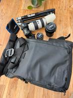 Camera met lenzen, statief, tas en accesoires, Ophalen, Spiegelreflex, Canon, Zo goed als nieuw