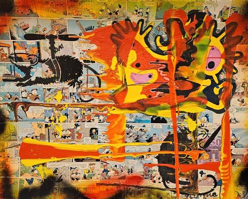Tonnie Voorn uit Donald Duck serie, Antiek en Kunst, Kunst | Schilderijen | Abstract, Ophalen of Verzenden