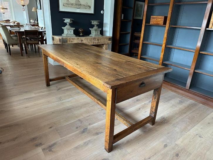 Antieke Franse eiken tafel, Antiek en Kunst, Antiek | Meubels | Tafels, Ophalen of Verzenden