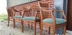 4 bannink Jugendstil eetkamer armstoelen, Huis en Inrichting, Stoelen, Ophalen, Zo goed als nieuw, Bruin, Stof
