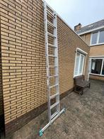 Aluminium Ladder 2 x 11 sporten - 5.8m werkhoogte, Doe-het-zelf en Verbouw, Ladders en Trappen, Ophalen, Zo goed als nieuw, Ladder
