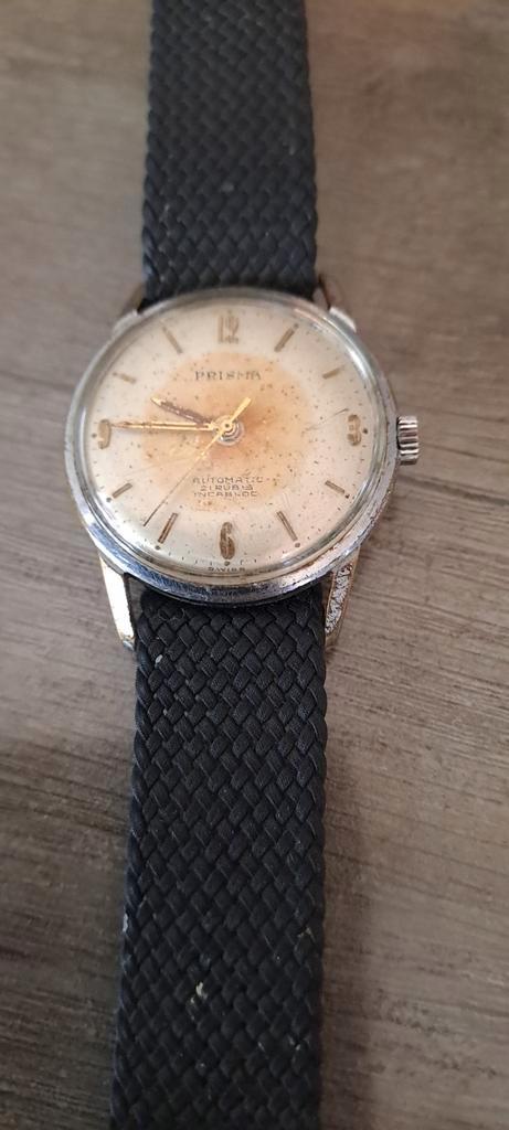 Vintage Prisma Automatisch Polshorloge, Sieraden, Tassen en Uiterlijk, Horloges | Antiek, Polshorloge, Overige merken, Overige materialen