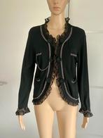 H969 Elisa Landri maat M=38/40 apart fijn-gebreid vest zwart, Kleding | Dames, Truien en Vesten, Maat 38/40 (M), Elisa Landri