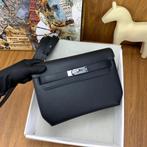 Hermes Kelly - Zwarte Handtas - Echt Leer - Heren, 30 cm of meer, Zwart, Ophalen of Verzenden, Nieuw