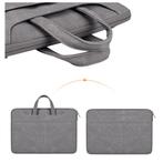 Laptophoes met schouderband echt leer (13,3 inch, grijs), Verzenden, 13 inch, Nieuw
