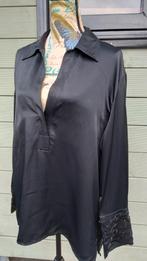 Zara blouse zwart satijn met pailletten XL(40/42), Verzenden, Maat 46/48 (XL) of groter, Nieuw, Zara