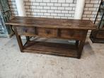 == Robuuste Sidetable Oud Eiken ==, Huis en Inrichting, Tafels | Sidetables, Ophalen, Gebruikt, Eikenhout, ?