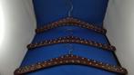3 vintage leren kleerhangers, jaren 60, bruin, nagels. 5B11, Verzamelen, Retro, Ophalen of Verzenden