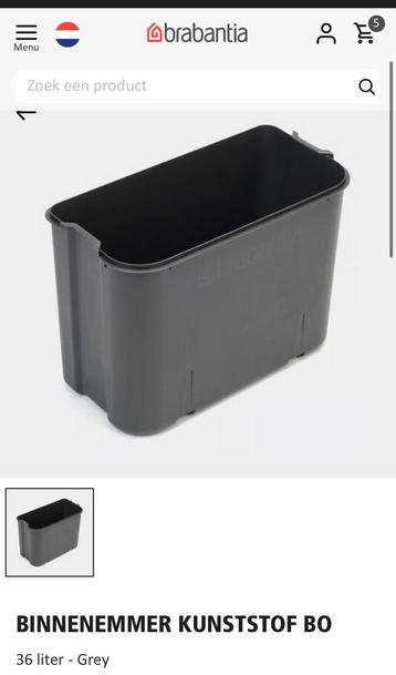 Brabantia Bo binnenemmer 36l beschikbaar voor biedingen