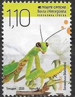 Bosnië&Herz.Servische post 2020 mi.841 insect BIDSPRINKHAAN, Verzenden, Overige landen, Gestempeld