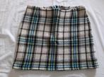 Korte geruite rok, maat 38, Turnover, Maat 38/40 (M), Beige, Zo goed als nieuw, Boven de knie