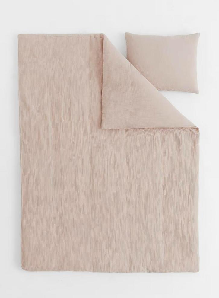 H&M HOME Nieuw H&M Home dekbedset beige 140x200 cm nieuw, Huis en Inrichting, Slaapkamer | Beddengoed, Nieuw, Dekbedovertrek, Tweepersoons