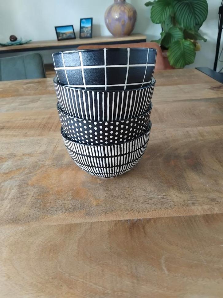 Dessert schaaltjes, Huis en Inrichting, Woonaccessoires | Schalen en Manden, Zo goed als nieuw, Schaal, Rond, Porselein of Keramiek