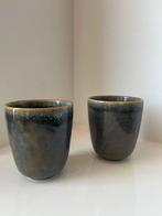 Twee blauwe koffiemokjes Dille & Kamille, Huis en Inrichting, Keuken | Servies, Keramiek, Ophalen of Verzenden, Zo goed als nieuw
