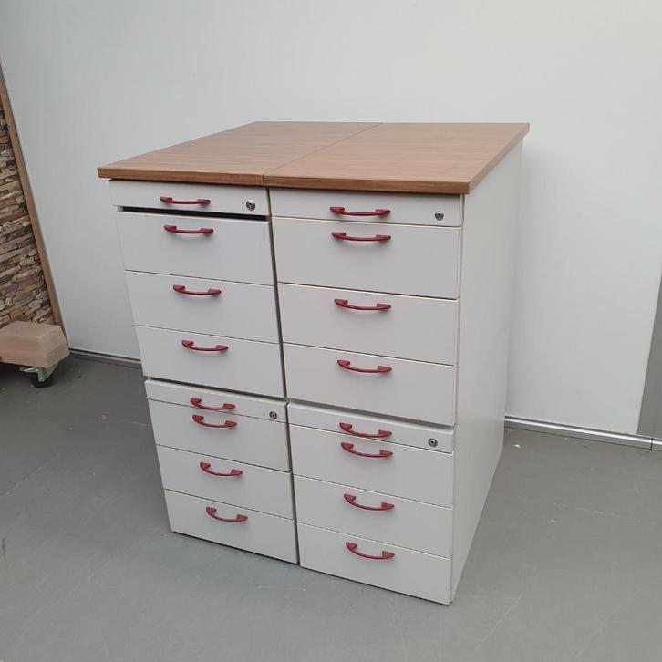 4-delig houten ladeblok met 16 lades - 111x89x79 cm, Huis en Inrichting, Kasten | Ladekasten, Nieuw, Minder dan 100 cm, 25 tot 50 cm