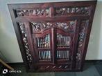 Koloniale Spiegel met Houten Luiken, Huis en Inrichting, Ophalen, Gebruikt, 100 tot 150 cm, 75 tot 100 cm