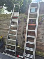 Ladders te koop 2 x, Doe-het-zelf en Verbouw, Ladders en Trappen, Ophalen of Verzenden, Zo goed als nieuw, 4 meter of meer