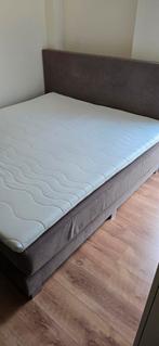 Boxspring 180x200 inclusief matrassen., Ophalen, Bruin, Tweepersoons, Zo goed als nieuw