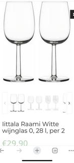 Iittala witte wijnglazen Raami - 8 stuks, Huis en Inrichting, Keuken | Servies, Glas of Glazen, Ophalen of Verzenden, Overige stijlen
