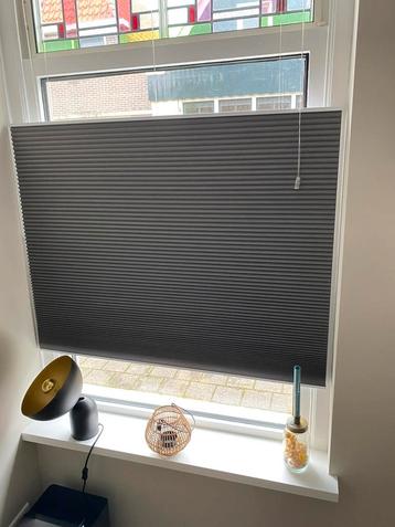 Plissegordijn 2x antraciet verduisterend 115x217cm beschikbaar voor biedingen