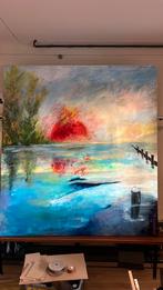 Heel groot muurvullend schilderij, Ophalen