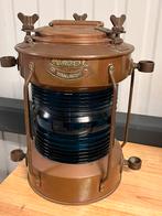 Groen koperen/messing Vislight / Scheepslantaarn, Ophalen of Verzenden, Gebruikt, Overige typen