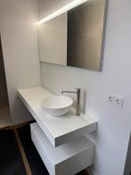 Mooi wit badkamermeubel met spiegel met licht, Ophalen, Gebruikt, 150 tot 200 cm, Minder dan 100 cm