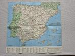Vintage plattegrond Spanje uit 1966, Gelezen, Spanje, Ophalen of Verzenden, Landkaart