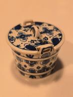 Antiek Delfts blauw gemerkt & genummerd klein sieradendoosje, Antiek en Kunst, Ophalen of Verzenden