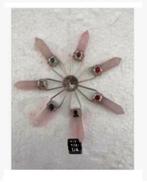 Chakra Ster Rozekwarts Edelsteen Bergkristal 11,5 cm, Sieraden, Tassen en Uiterlijk, Edelstenen, Nieuw, Ophalen of Verzenden, X