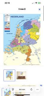 Schoolkaart Nederland - Wandkaart, Boeken, Atlassen en Landkaarten, 2000 tot heden, Ophalen of Verzenden, Nederland, Landkaart