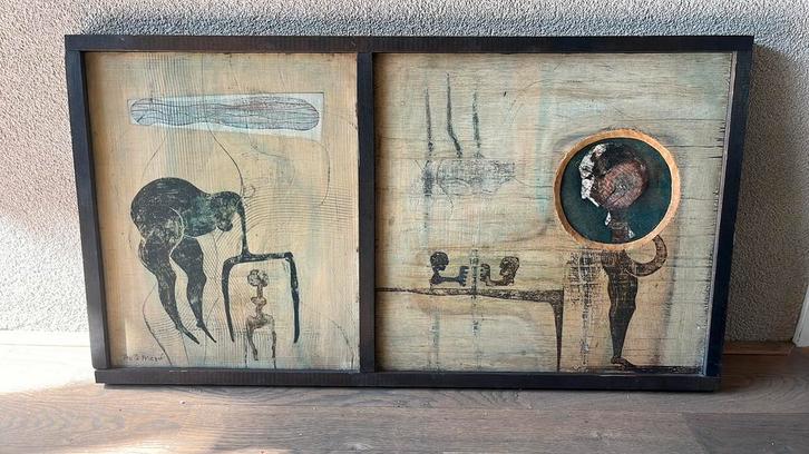 Bijzonder werk Jan te Wierik, Antiek en Kunst, Kunst | Schilderijen | Modern, Ophalen