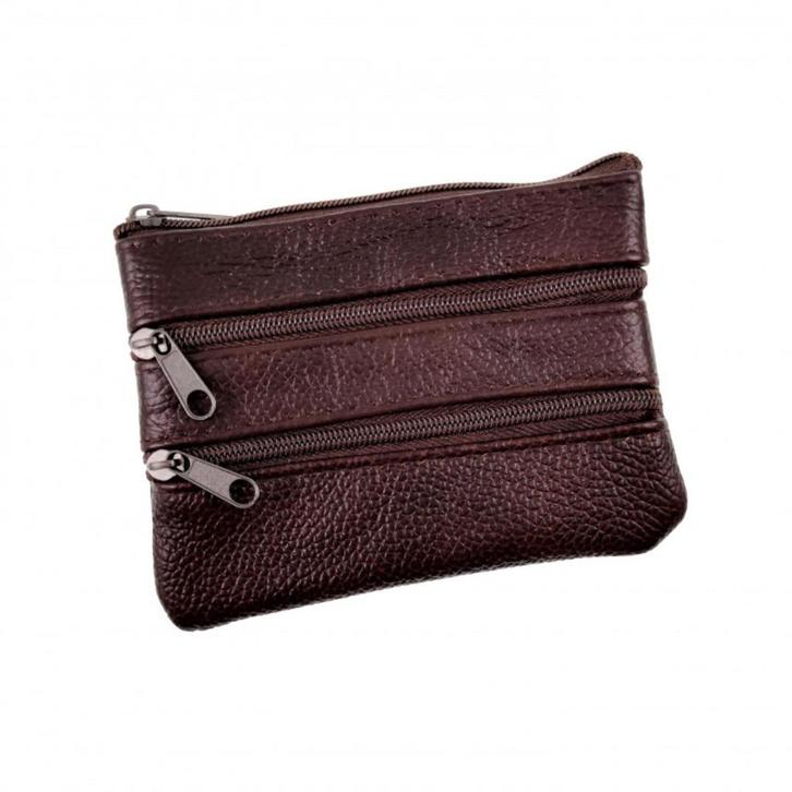 Sleuteletui Portemonnee Dames Donkerbruin Leren Autosleutel, Sieraden, Tassen en Uiterlijk, Portemonnees, Nieuw, Overige merken