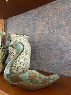 Vintage schaal in vorm koperen eend met emaille ingelegd, Antiek en Kunst, Ophalen of Verzenden