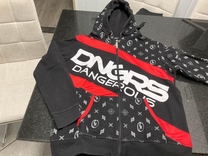 leuke jongens vest maat M merk Dangerous DNGRS, Kleding | Heren, Truien en Vesten, Gedragen, Maat 48/50 (M), Overige kleuren, Ophalen of Verzenden