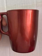 Dubbelwandige koperkleurige koffiekopjes, Ophalen of Verzenden, Glas, Overige stijlen, Kop(pen) en/of Schotel(s)