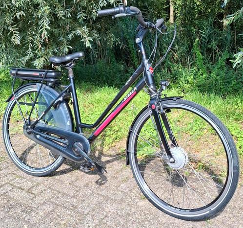Nette zwarte elektrische damesfiets, Stella E-bike, 57cm✅️, Fietsen en Brommers, Fietsen | Dames | Damesfietsen, Zo goed als nieuw