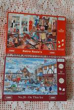 HOP puzzels 2 x 1000, Hobby en Vrije tijd, Denksport en Puzzels, Ophalen of Verzenden, 500 t/m 1500 stukjes, Zo goed als nieuw