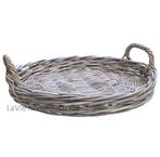 Dienblad riet ovaal medium, Ophalen of Verzenden, Nieuw, Ovaal, Hout
