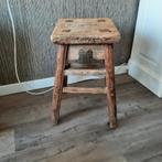 Sterke landelijke robuuste houten kruk, oud hout china, Ophalen of Verzenden, Hout