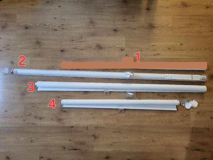 Tupplur rolgordijnen, wit, verduisterend, Huis en Inrichting, Stoffering | Gordijnen en Lamellen, Zo goed als nieuw, 150 tot 200 cm