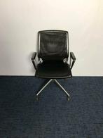 Vitra Meda Conference vergaderstoel, zwart leder, chroom, Ophalen, Gebruikt, Zwart, Metaal