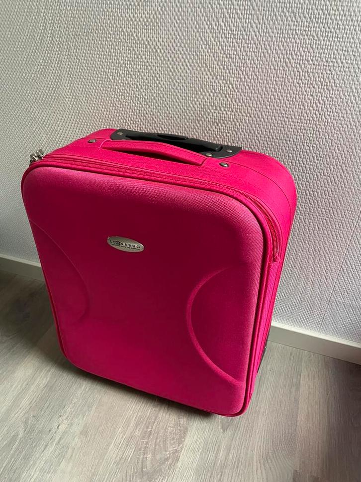 Leonardo koffer roze als nieuw, Sieraden, Tassen en Uiterlijk, Koffers, Zo goed als nieuw, Overige materialen, Minder dan 50 cm