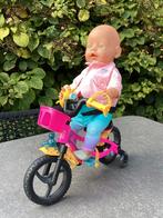 Baby Born pop op fiets, Ophalen of Verzenden, Zo goed als nieuw, Loopfiets