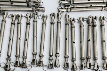 Wantspanner nieuw M8 RVS, 30 stuks, vork: 7 mm, kabelspanner beschikbaar voor biedingen