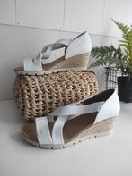 Zomerse Gabor sleehak sandalen wit leer mt 42,5 zgan, Ophalen of Verzenden, Nieuw, Wit, Sandalen of Muiltjes